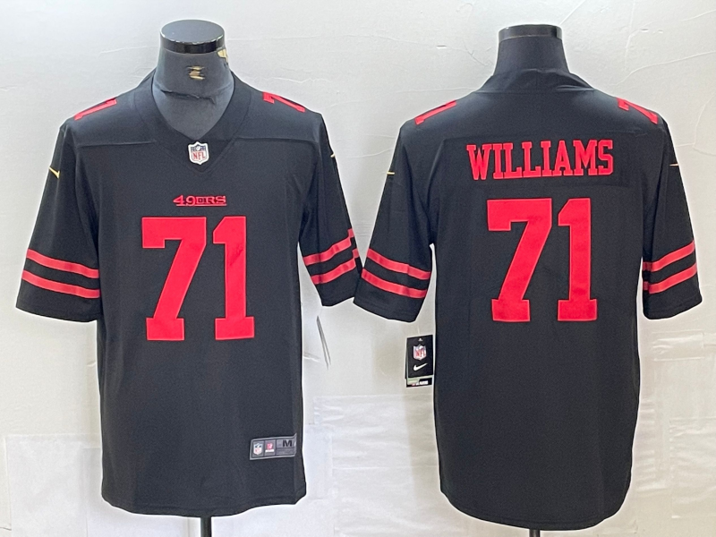 Men's San Francisco 49ers Trent Williams #71 Black Jersey